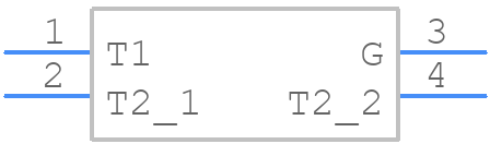 BTA316B-800C,118 - WeEn Semiconductors - PCB symbol