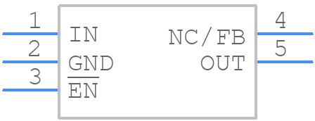 TPS77050DBVRG4 - Texas Instruments - PCB symbol