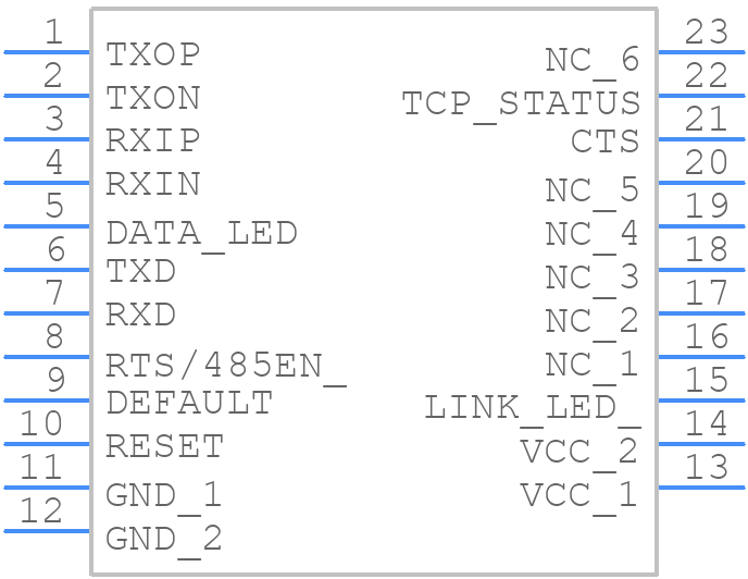 W5500S2E-Z1 - WIZnet Inc - PCB symbol