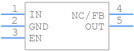 TPS72218DBVTG4 - Texas Instruments - PCB symbol