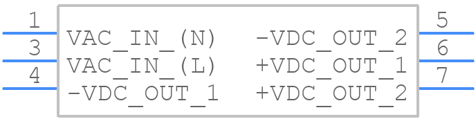 RACM40-24SK/OF/PCB-T - RECOM Power - PCB symbol