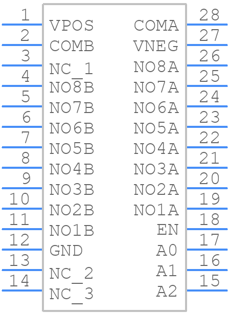 DG1207EUI+ - Analog Devices - PCB symbol