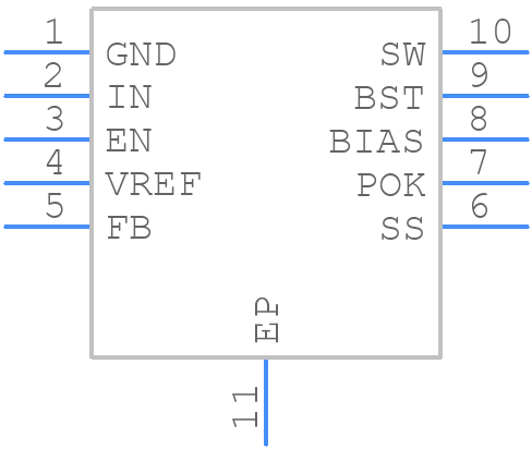 MP4569AGQ-P - Monolithic Power Systems (MPS) - PCB symbol