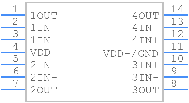 TLC2264AMJ - Texas Instruments - PCB symbol