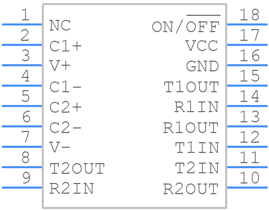 SP310ACT-L/TR - MaxLinear, Inc. - PCB symbol