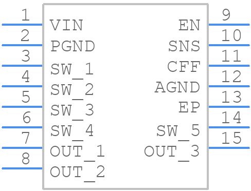 MIC33050-4YHL-TR - Microchip - PCB symbol