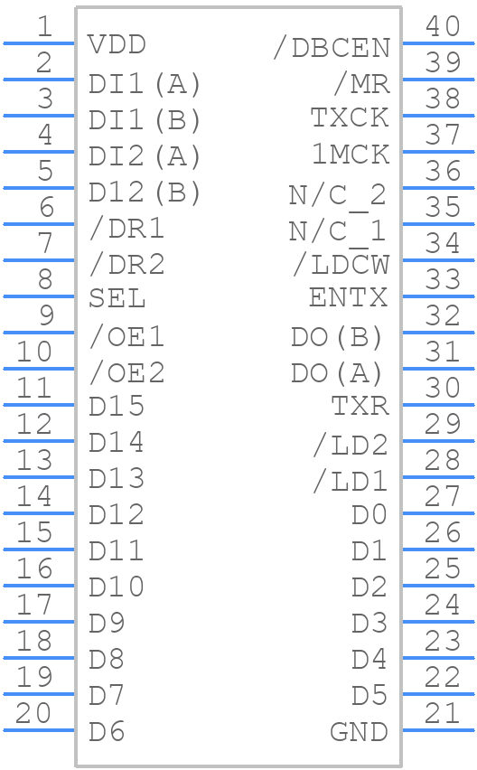 DEI1016 - Device Engineering Incorporated - PCB symbol