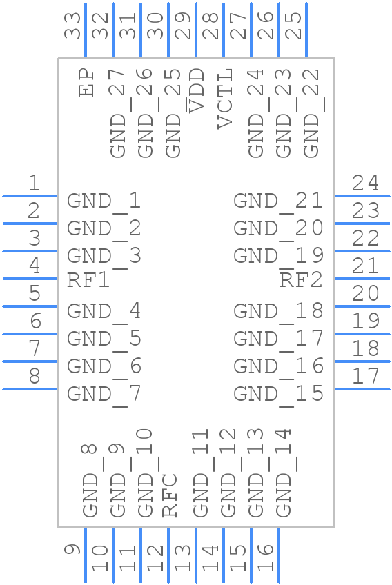 ADRF5160BCPZ - Analog Devices - PCB symbol