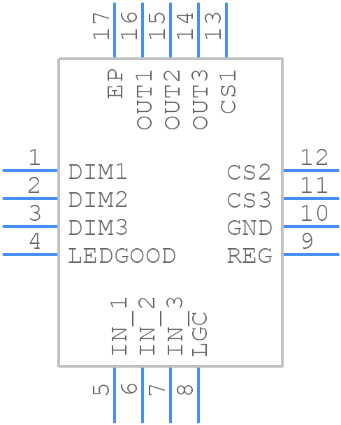 MAX16823ATE/V+ - Analog Devices - PCB symbol