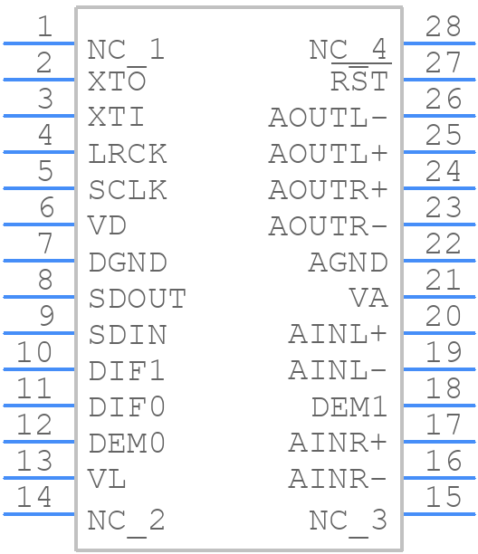 CS4220-KSZ - Cirrus Logic - PCB symbol