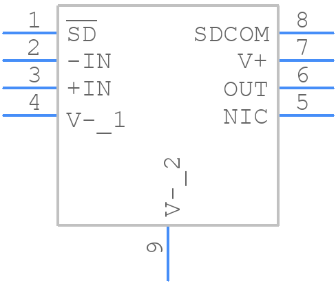 ADA4523-1BCPZ-RL7 - Analog Devices - PCB symbol