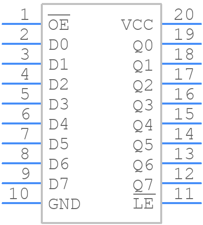 CD74AC573M96E4 - Texas Instruments - PCB symbol