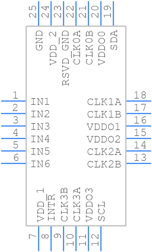 SI5338B-B08090-GM - Silicon Labs - PCB symbol