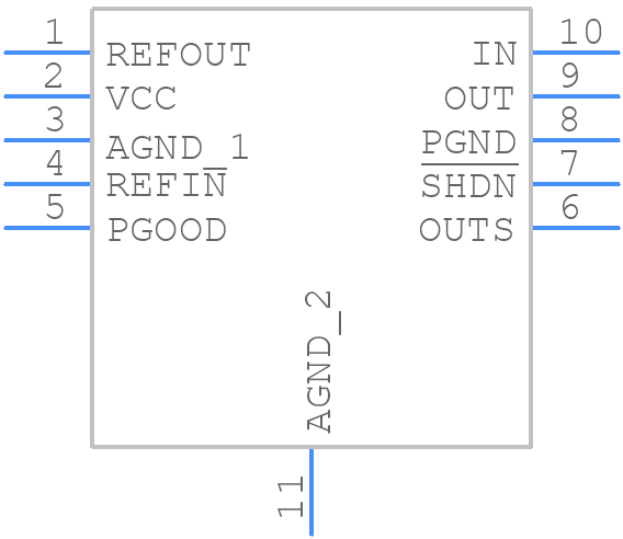 MAX17510ATB/V+T - Analog Devices - PCB symbol