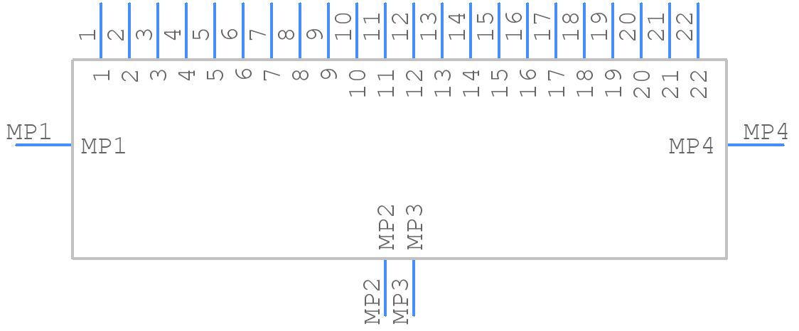 F52R-1A7H1-11022 - Amphenol Communications Solutions - PCB symbol