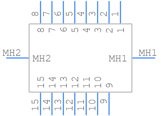 L77SDAH15SOL2RM8C309 - Amphenol - PCB symbol