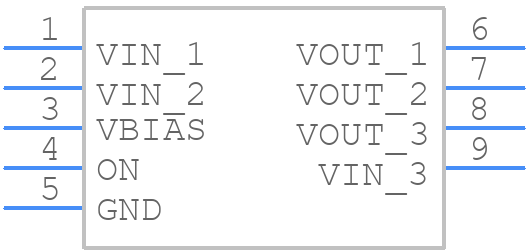 TPS22969DNYT - Texas Instruments - PCB symbol