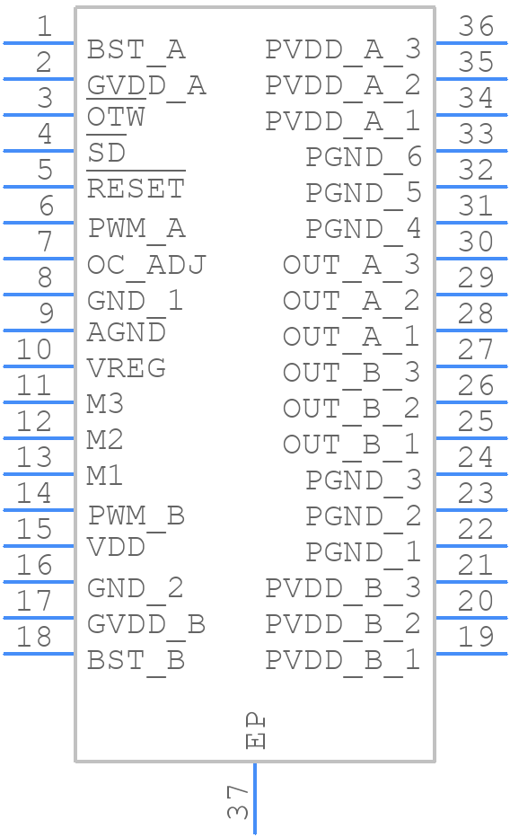 TAS5261DKDR - Texas Instruments - PCB symbol