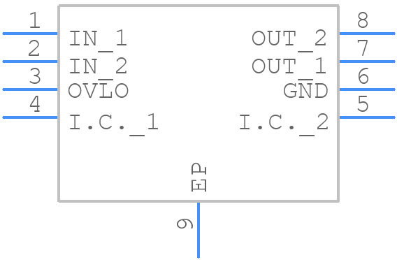 MAX14590ETA+T - Analog Devices - PCB symbol