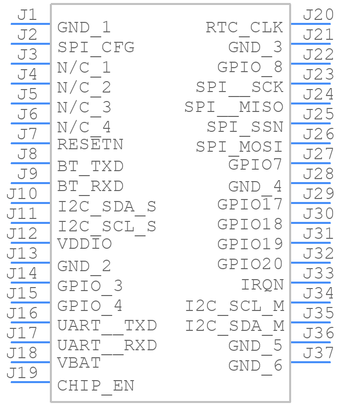 ATWINC3400-MR210UA122 - Microchip - PCB symbol