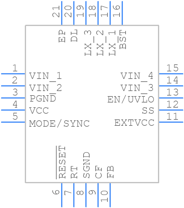 MAX17546ATP+ - Analog Devices - PCB symbol