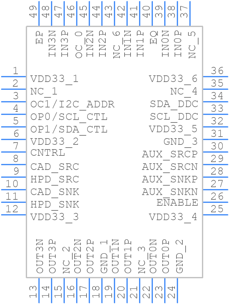 PI3DPX1202A2ZBEX - Diodes Incorporated - PCB symbol