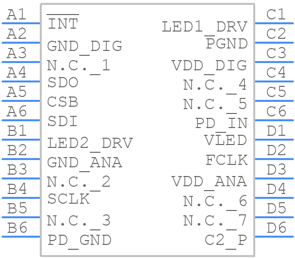 MAX30110EWG+T - Analog Devices - PCB symbol