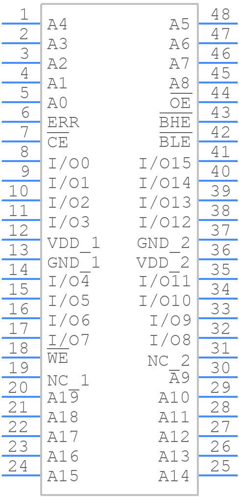 CY7C1061GE30-10ZXI - Infineon - PCB symbol