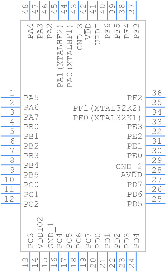 AVR128DB48-E/PT - Microchip - PCB symbol