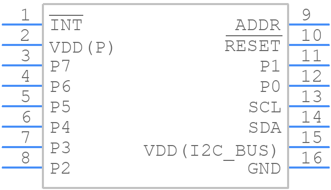 PI4IOE5V6408ZTAEX - Diodes Incorporated - PCB symbol