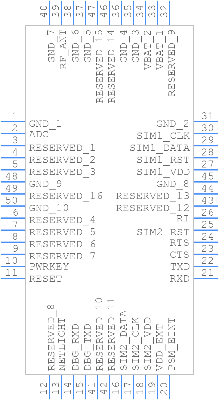 BC92RB-08-STD - Quectel - PCB symbol