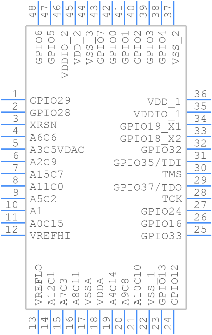 F280025CPTSR - Texas Instruments - PCB symbol