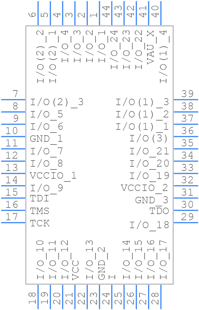 XC2C32-3PC44C - AMD - PCB symbol