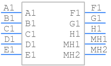 UTS7128PSEK9 - Souriau - PCB symbol