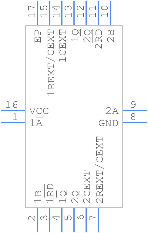 74AHCT123ABQ-Q100X - Nexperia - PCB symbol