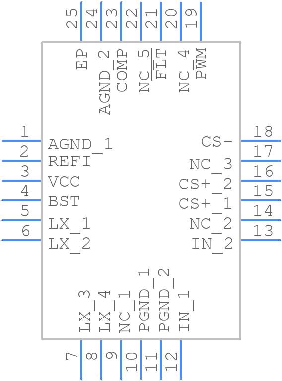 MAX20053DATG/V+ - Analog Devices - PCB symbol