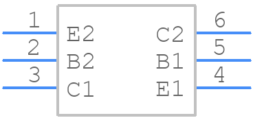 MMDT2227-7-F - Diodes Incorporated - PCB symbol