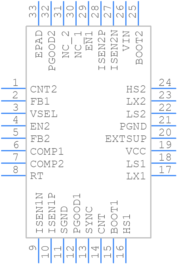 ISL78264ARZ-T7A - Renesas Electronics - PCB symbol