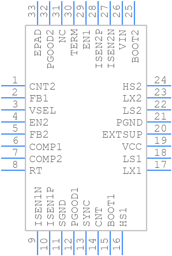 ISL78263ARZ-T7A - Renesas Electronics - PCB symbol