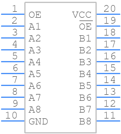 SN74CB3Q3345PWG4 - Texas Instruments - PCB symbol