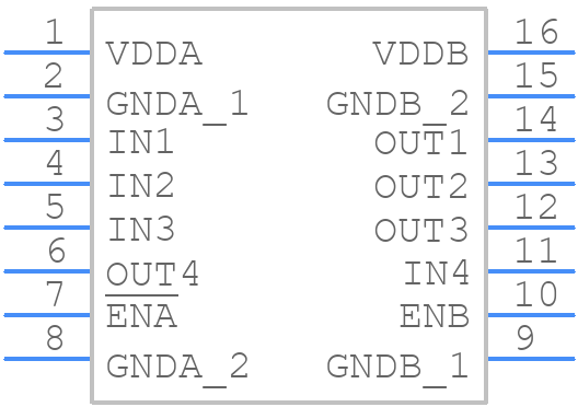 MAX14431RASE+ - Analog Devices - PCB symbol