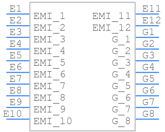 U77-A1618-2001 - Amphenol - PCB symbol