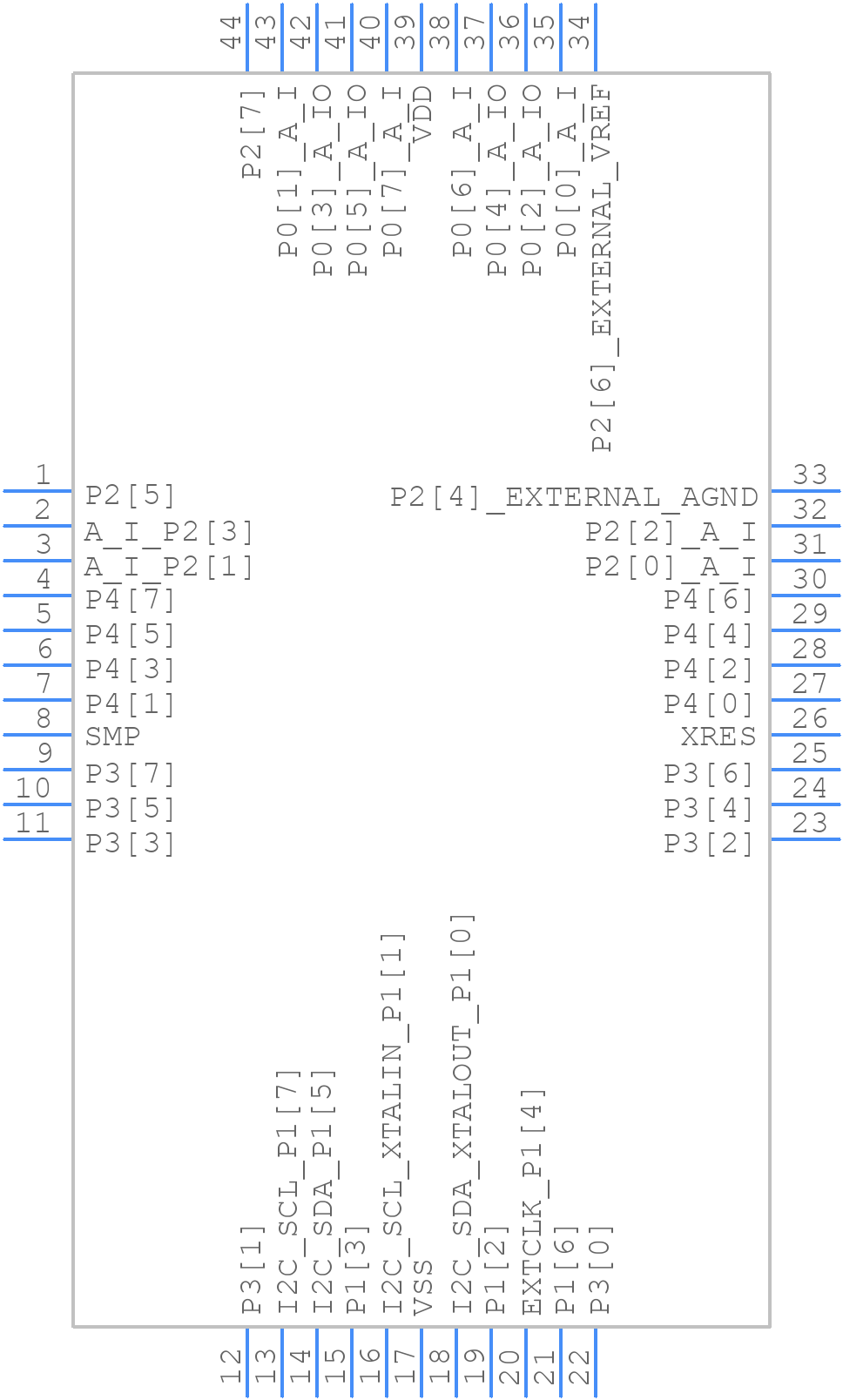 CY8C27543-24AXI - Infineon - PCB symbol