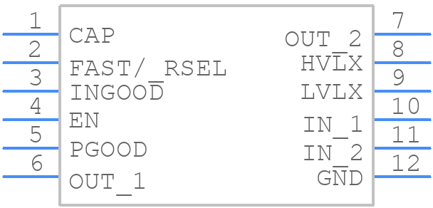 MAX20343HEFC+ - Analog Devices - PCB symbol