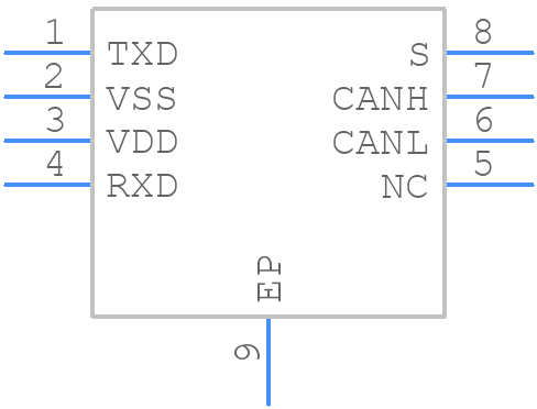 MCP2557FDT-H/MNY - Microchip - PCB symbol