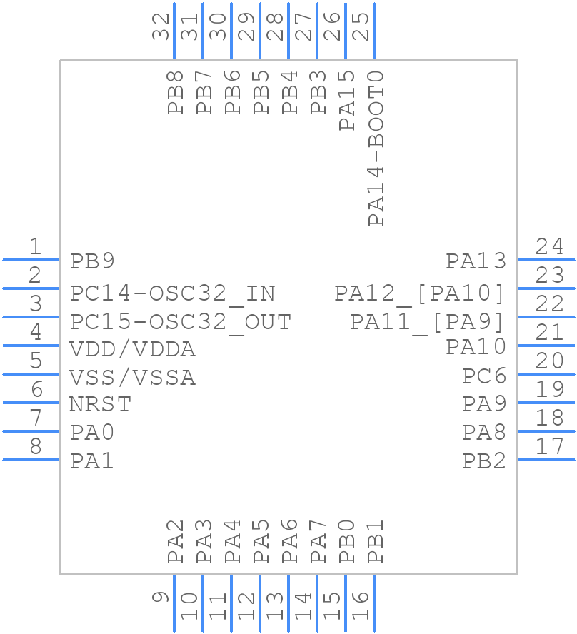 STM32G030K8T6TR - STMicroelectronics - PCB symbol