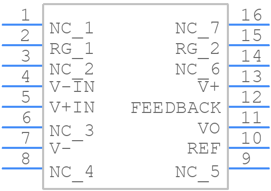 INA114AU - Texas Instruments - PCB symbol