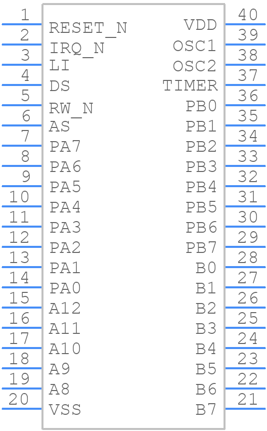 MC146805E2CPS - Motorola - PCB symbol