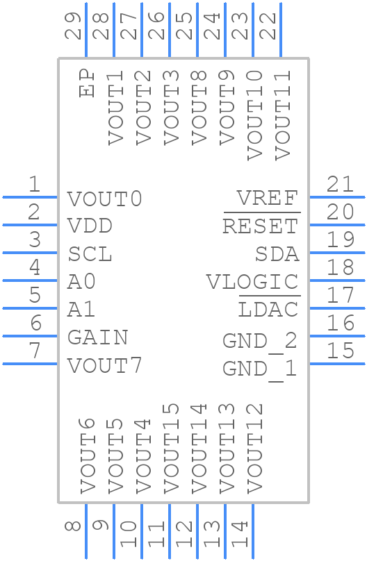 AD5677RBCPZ-2 - Analog Devices - PCB symbol