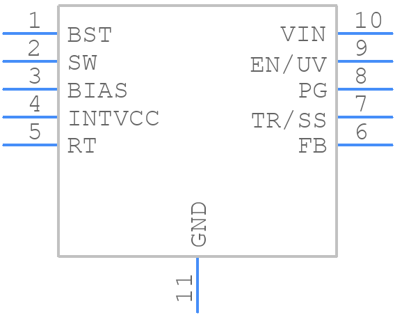 LT8618IDDB#TRMPBF - Analog Devices - PCB symbol